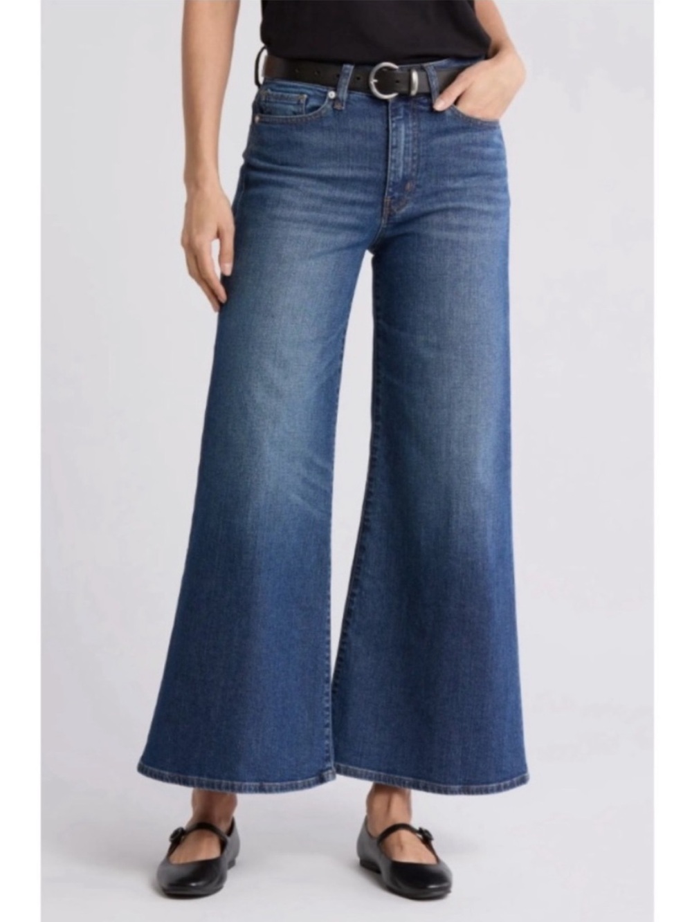 Frame Le Palazzo Crop Jeans Wide Leg High Rise in Kinmount Size 26